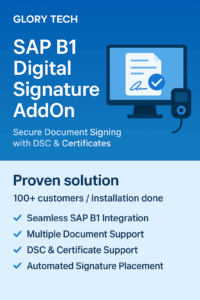 SAP B1 Digital Signature AddOn